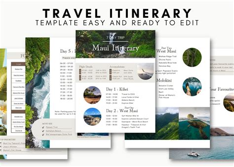 travel itinerary website.